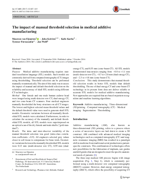 (PDF) The impact of manual threshold selection in medical additive ...