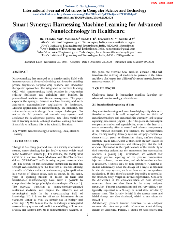 (PDF) Smart Synergy: Harnessing Machine Learning for Advanced ...