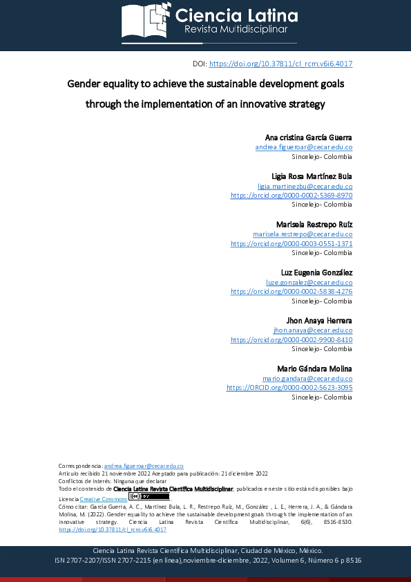 (PDF) Gender equality to achieve the sustainable development goals ...
