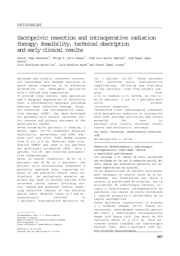 (PDF) Sacropelvic resection and intraoperative radiation therapy ...