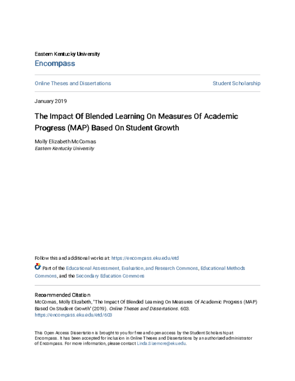 (PDF) The Impact Of Blended Learning On Measures Of Academic Progress ...
