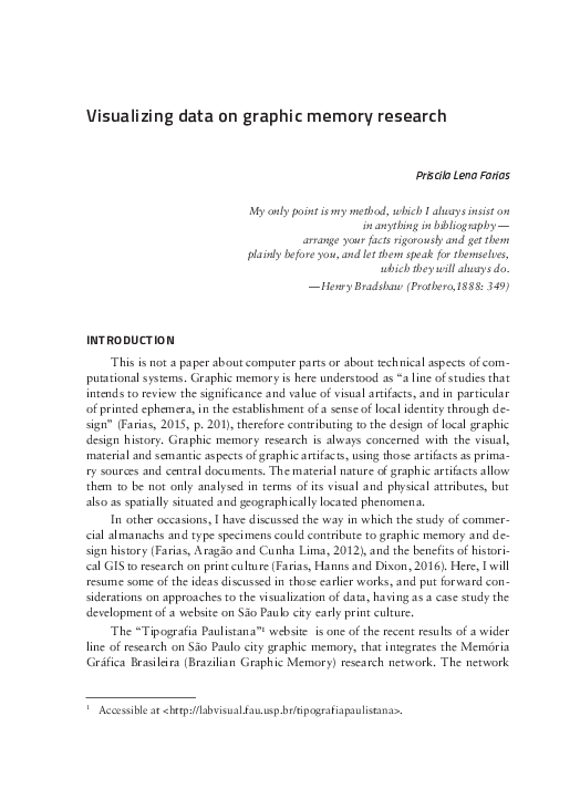 (PDF) Visualizing data on graphic memory research