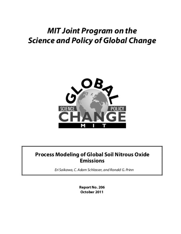 (PDF) Process Modeling of Global Soil Nitrous Oxide Emissions