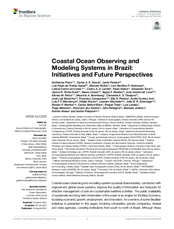 (PDF) Coastal Ocean Observing and Modeling Systems in Brazil ...