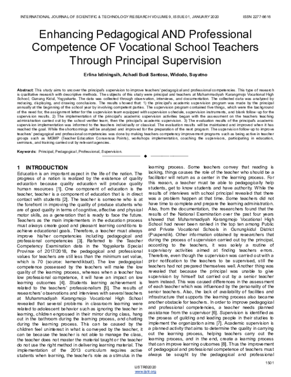 (PDF) Enhancing Pedagogical AND Professional Competence OF Vocational ...
