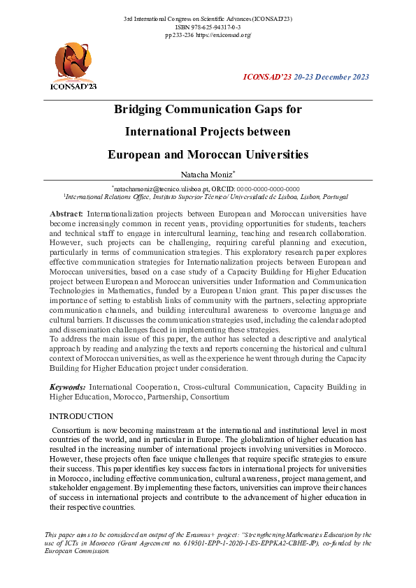 (PDF) Bridging Communication Gaps for International Projects between ...