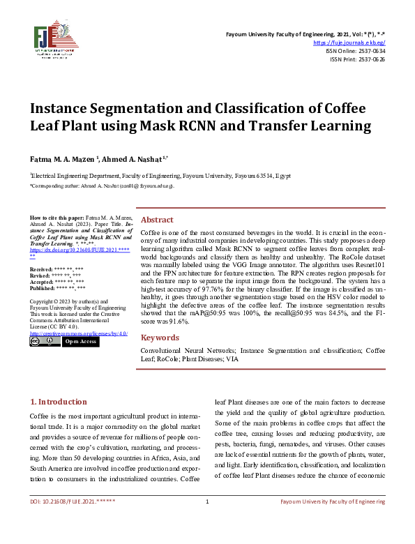 (DOC) Instance Segmentation and Classification of Coffee Leaf Plant ...