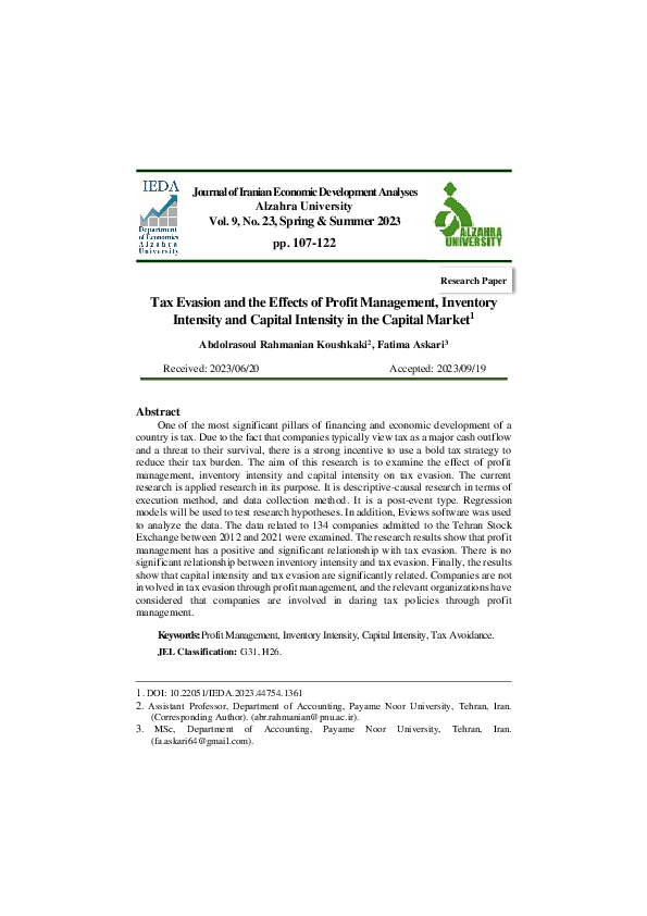 (PDF) The effect of earning management, inventory intensity and capital ...