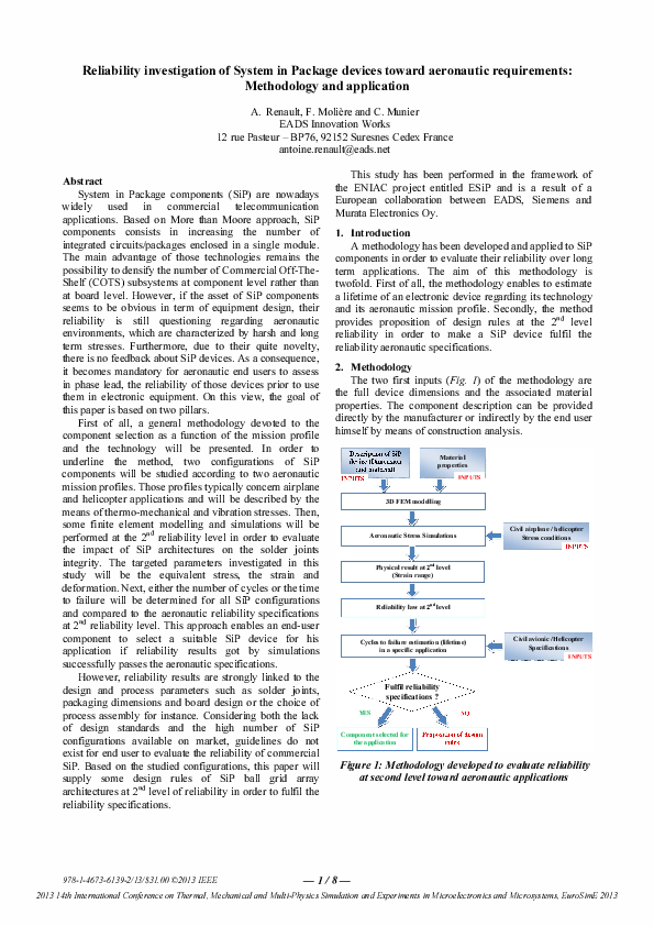 (PDF) Reliability investigation of system in package devices toward ...