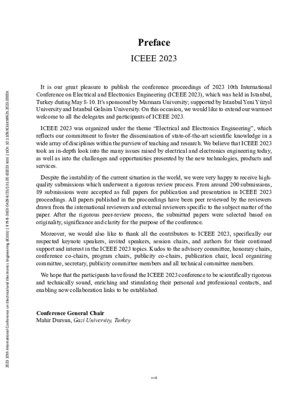 (PDF) Preface: ICEEE 2023