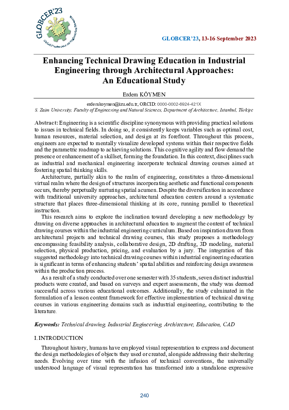 (PDF) Enhancing Technical Drawing Education in Industrial Engineering ...
