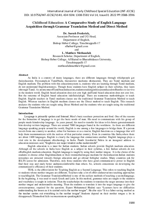 (PDF) Childhood Education: A Comparative Study of English Language ...
