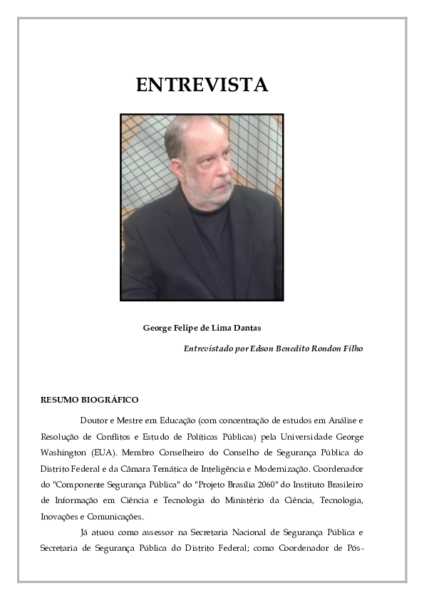 (PDF) Entrevista Ao Doutor George Felipe De Lima Dantas – Associado ...