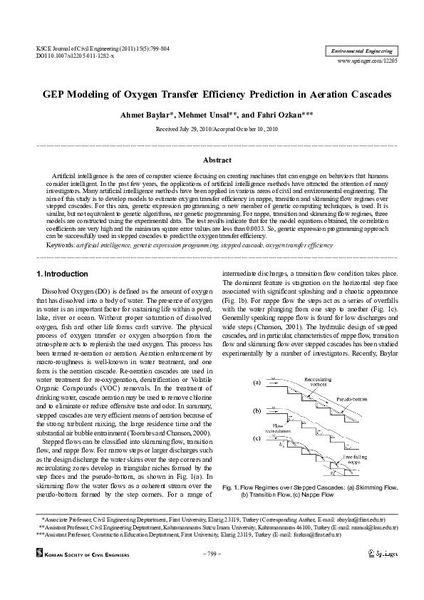 (PDF) GEP modeling of oxygen transfer efficiency prediction in aeration ...