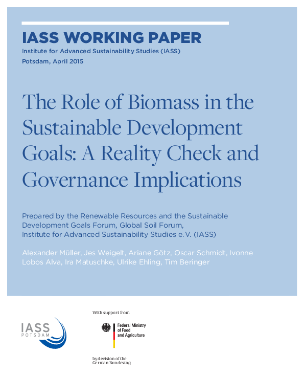 (PDF) The Role of Biomass in the Sustainable Development Goals: A ...