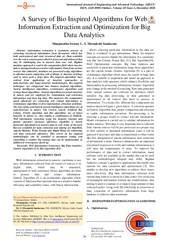 (PDF) A Survey of Bio Inspired Algorithms for Web Information ...