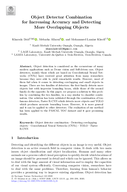 (PDF) Object Detector Combination for Increasing Accuracy and Detecting ...