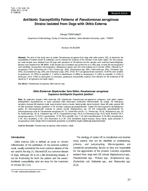 (PDF) Antibiotic Susceptibility Patterns of Pseudomonas aeruginosa ...