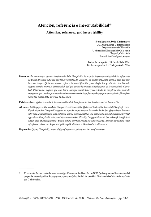 Attention, reference, and inscrutability