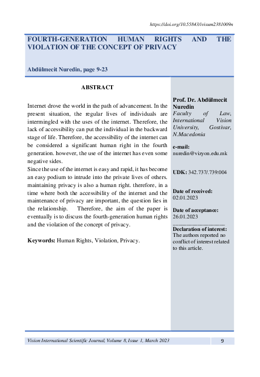 (PDF) Fourth-Generation Human Rights and Theviolation of the Concept of ...