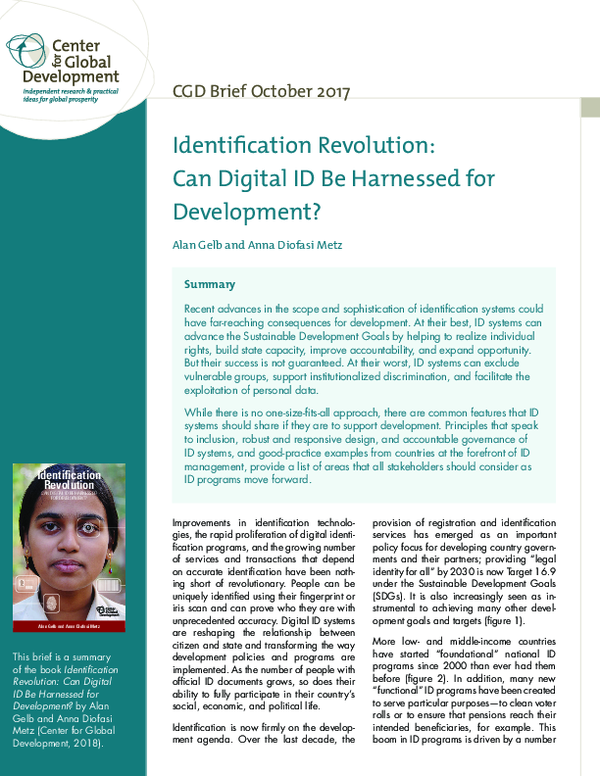 (PDF) Identification Revolution: Can Digital ID be Harnessed for ...