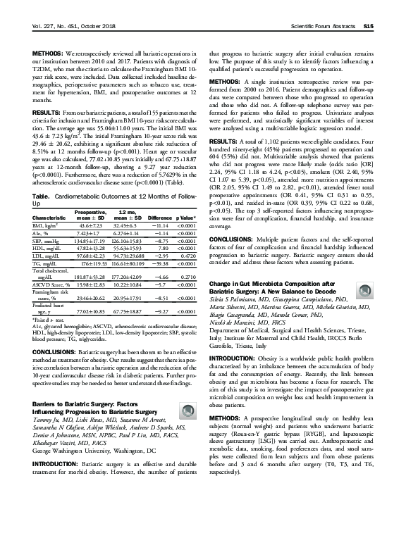 (PDF) Change in Gut Microbiota Composition after Bariatric Surgery: A ...