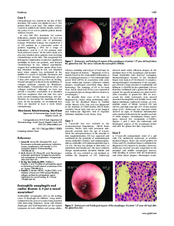 (PDF) Eosinophilic oesophagitis and coeliac disease: is it just a ...