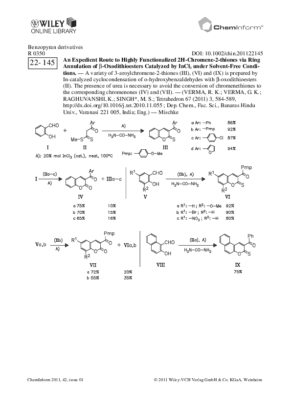 (PDF) ChemInform Abstract: An Expedient Route to Highly Functionalized ...