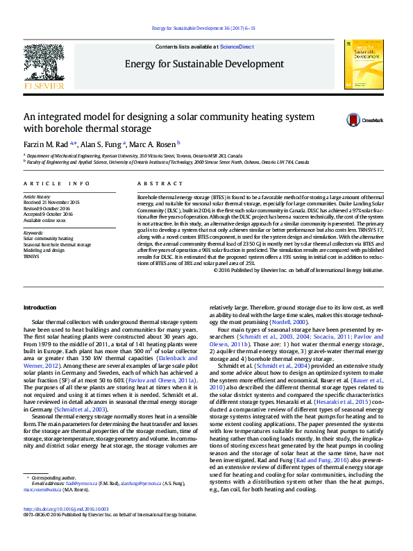 (PDF) An integrated model for designing a solar community heating ...