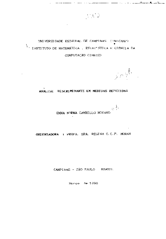 (PDF) Analise discriminante em medidas repetidas Emma Cambillo