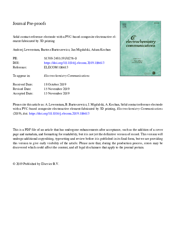 (PDF) Solid contact reference electrode with a PVC-based composite ...