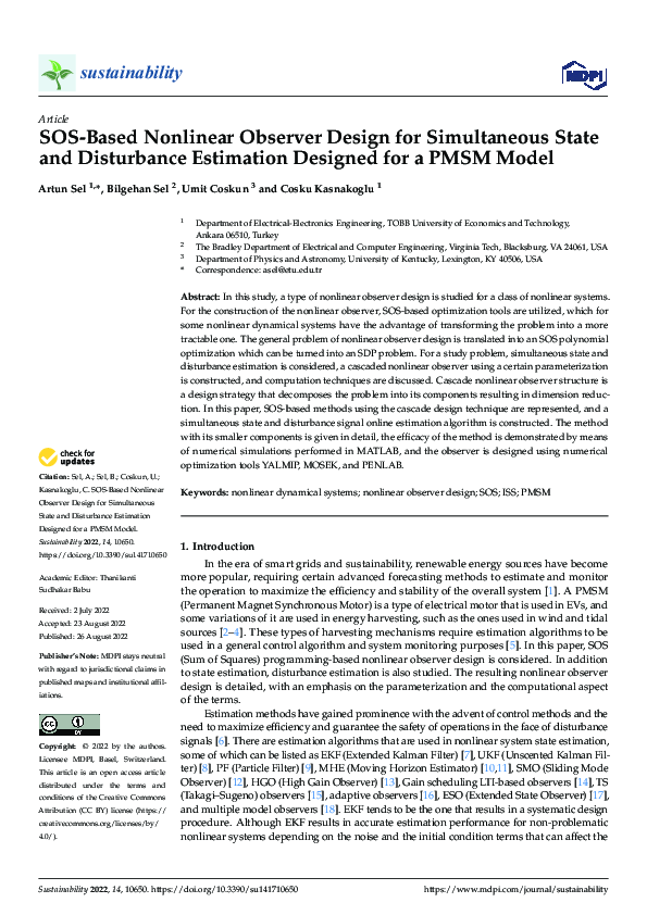 (PDF) SOS-Based Nonlinear Observer Design for Simultaneous State and ...