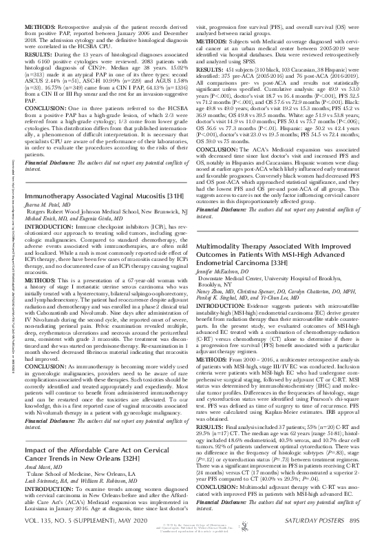 (PDF) High cervical intraepithelial neoplasia and its abnormal PAP ...