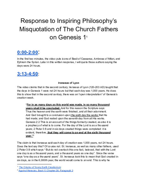 (PDF) Response to Inspiring Philosophy's Misquotation of The Church ...