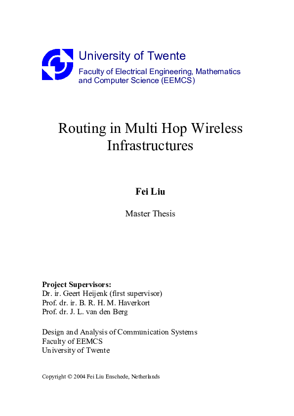 (PDF) Balanced Interference Routing for Wireless Networks
