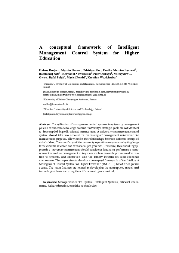 (PDF) A Conceptual Framework of Intelligent Management Control System ...