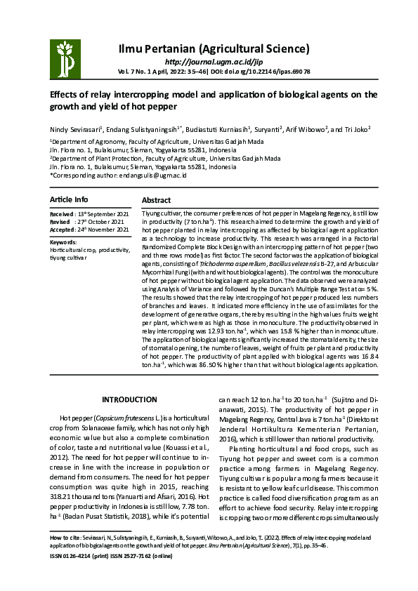 (PDF) Effects of relay intercropping model and application of ...