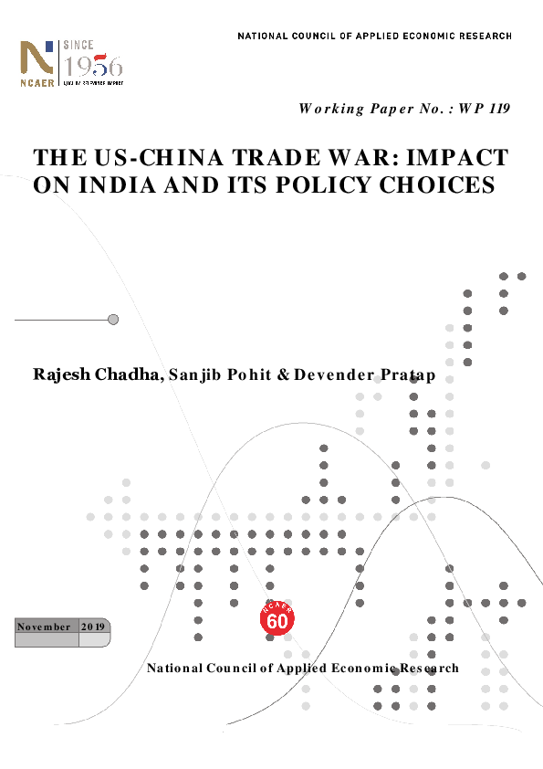 (PDF) The US–China Trade War: Impact on India and Other Asian Regions