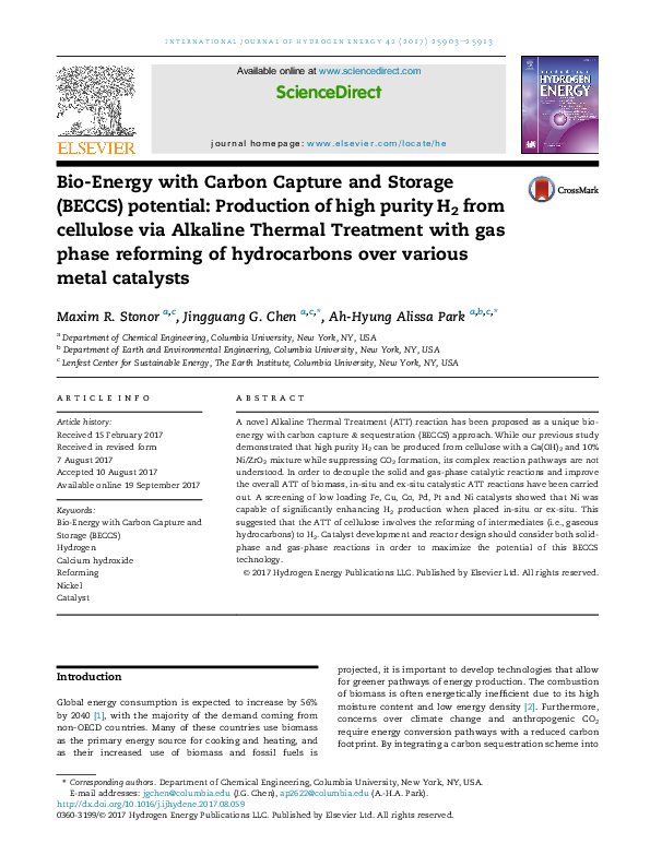 (PDF) Bioenergy With Carbon Capture and Storage (BECCS)