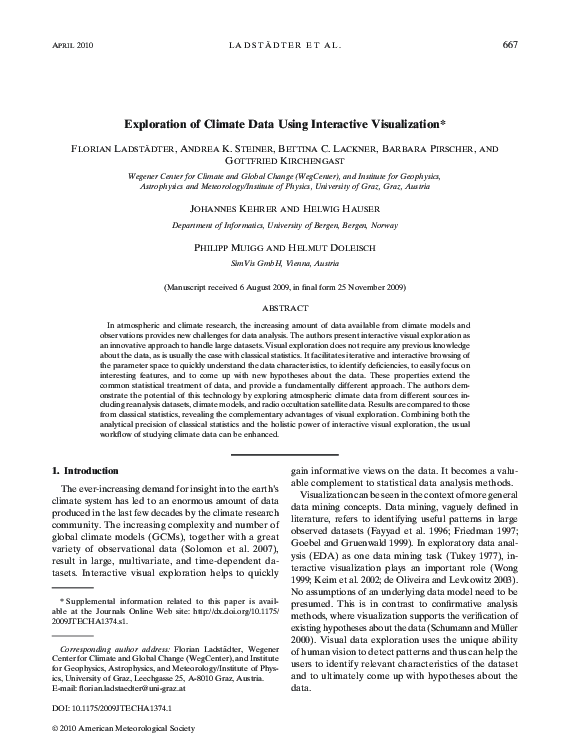 (PDF) Exploration of Climate Data Using Interactive Visualization*
