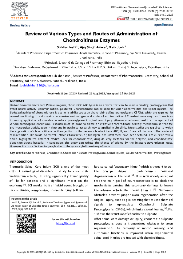 (PDF) Review of Various Types and Routes of Administration of