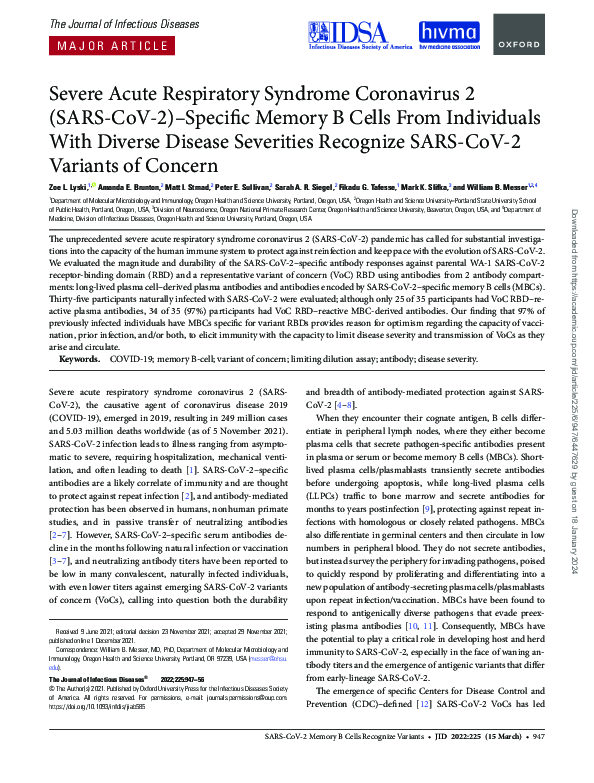 (PDF) Severe Acute Respiratory Syndrome Coronavirus 2 (SARS-CoV-2 ...