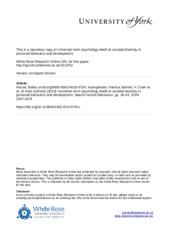 (PDF) Universal norm psychology leads to societal diversity in ...