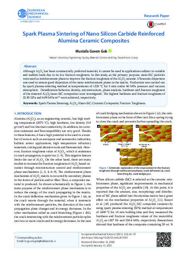 (PDF) Spark Plasma Sintering of Nano Silicon Carbide Reinforced Alumina ...