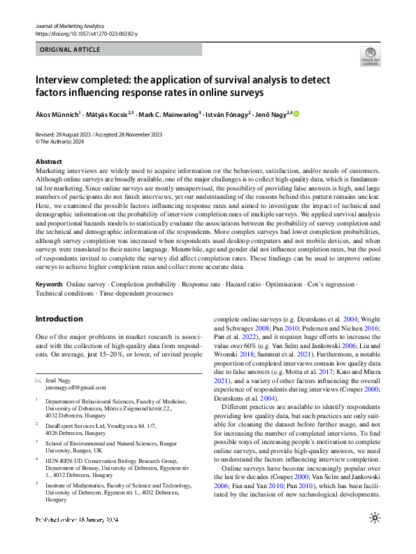 (PDF) Interview completed: the application of survival analysis to ...