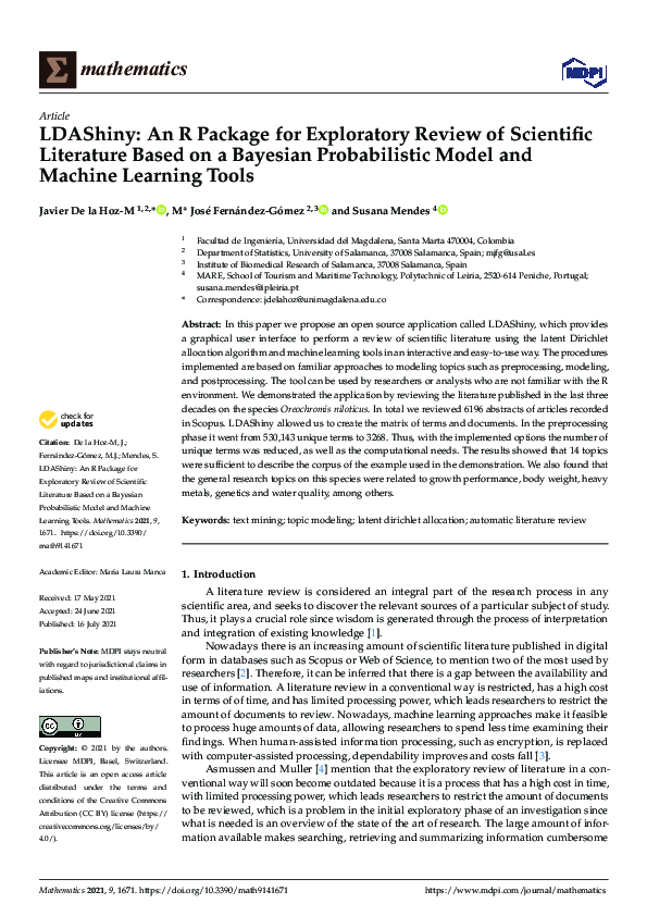 (PDF) LDAShiny: An R Package for Exploratory Review of Scientific ...