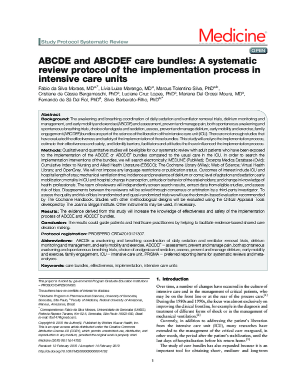 (PDF) ABCDE and ABCDEF care bundles: A systematic review protocol of ...