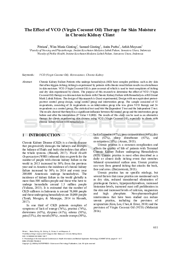Curated visual reference: Dog Kidney Health And Coconut Oil Research Study Reference: Pdf The Effect Of Virgin Coconut Oil Therapy For Skin
