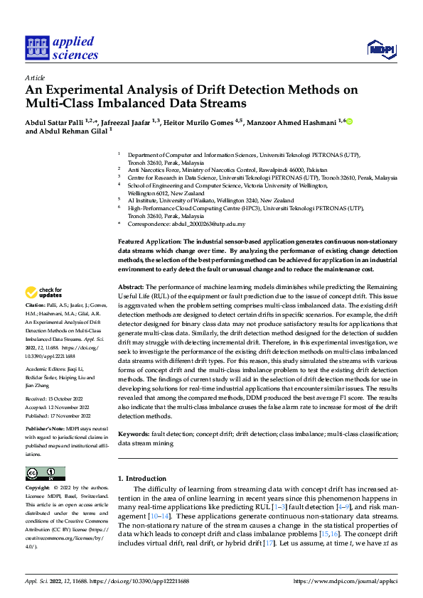 (PDF) An Experimental Analysis of Drift Detection Methods on Multi ...