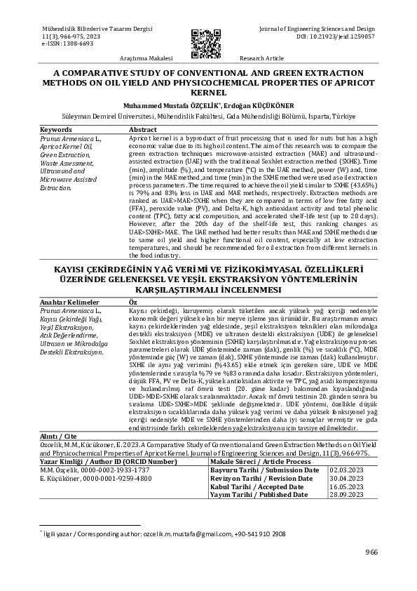 (PDF) A COMPARATIVE STUDY OF CONVENTIONAL AND GREEN EXTRACTION METHODS ...